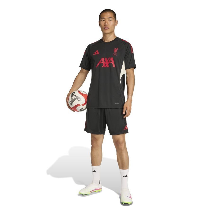 Liverpool Training T-Shirt Tiro 25 - Black/Strawberry Red/Wonder White - Men's-SoccerKits Hub | Buy Soccer Jerseys Online